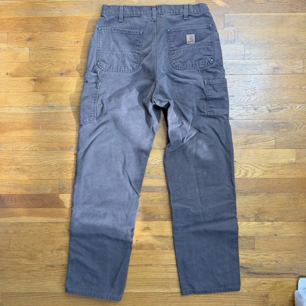 Carhartt Double Knee Pants 34x36 Brown B136‎ DKB Carpenter Duck Canvas Work